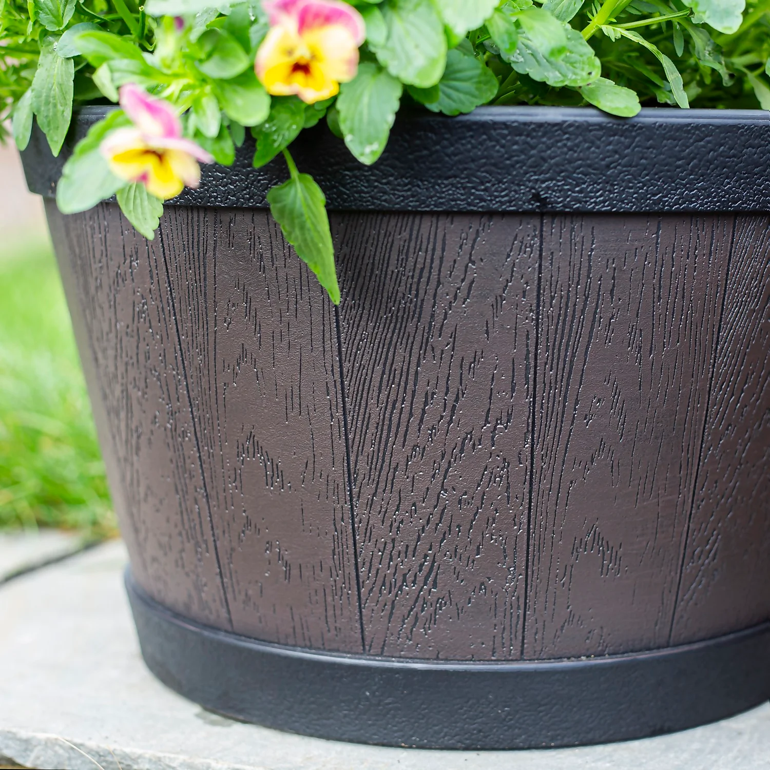 Banded Whiskey Barrel Planter - 39cm 6 Banded Whiskey Barrel Planter - 39cm - Image 4