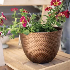 Suva Hammered Pot Bronze - 38cm -Garden Tool Store 13973655 1115011805774286