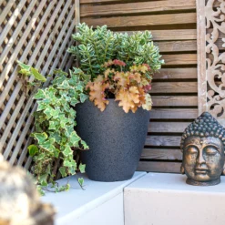 Pinto Egg Pot Grey - 37cm -Garden Tool Store 13973672 1565011238816898