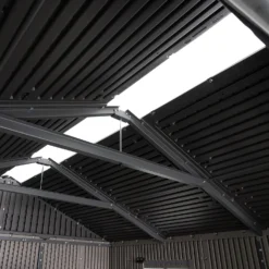 Lifetime 7x7ft Outdoor Storage Shed - Rough-Cut Grey -Garden Tool Store 13997403 1605000055011244