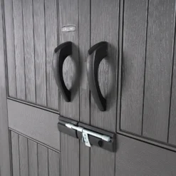 Lifetime 7x7ft Outdoor Storage Shed - Rough-Cut Grey -Garden Tool Store 13997403 1835000055142995