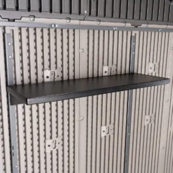 Lifetime 7x7ft Outdoor Storage Shed - Rough-Cut Grey -Garden Tool Store 13997403 5775000055102387