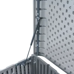 LIFETIME 515L Modern Outdoor Storage Deck Box - Rough-Cut Grey -Garden Tool Store 13997405 1725000055509940