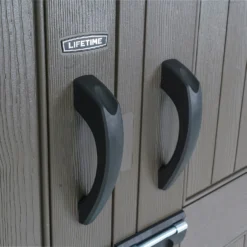 Lifetime 7x7ft Outdoor Storage Shed - Beige -Garden Tool Store 13997407 8414999835023317