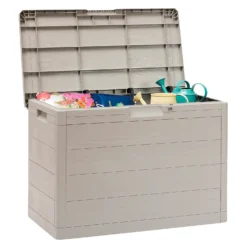 Toomax Garden Storage Box 160L - Warm Grey -Garden Tool Store 13997480 1115004537171423