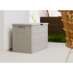 Toomax Garden Storage Box 160L - Warm Grey -Garden Tool Store 13997480 6735004537331098