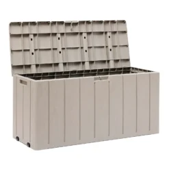 Toomax Bravo Garden Storage Box 270L - Warm Grey -Garden Tool Store 13997481 1005004537146391