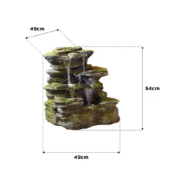 Stylish Fountain Como Springs Water Feature With LEDs -Garden Tool Store 14519356 1045047822742634