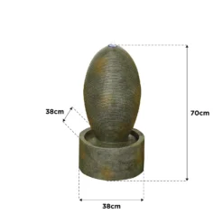 Stylish Fountain Petite Ripple Water Feature With LEDs -Garden Tool Store 14519358 5205047822608222